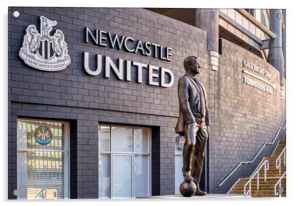 Sir Bobby Robson statue Newcastle United Acrylic by STADIA 
