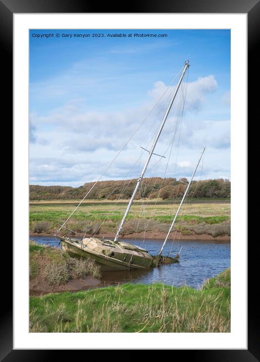 Sinking Boat Framed Mounted Print by Gary Kenyon