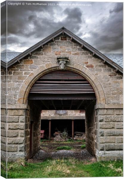 Papal Bull Depiction, Kinloss Abbey Canvas Print by Tom McPherson