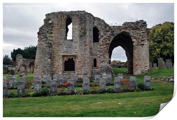 Kinloss Abbey Ruin Print by Tom McPherson
