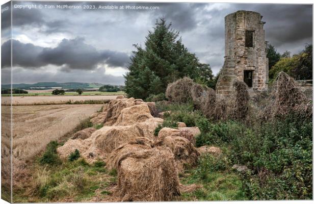 Kinloss Abbey Tower Canvas Print by Tom McPherson