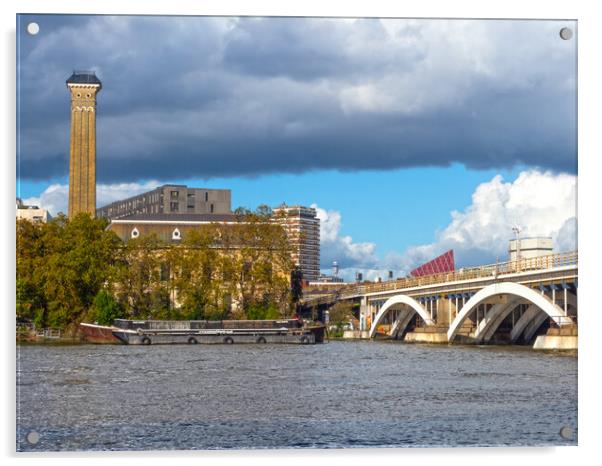Battersea Bridge London Acrylic by Clive Eariss