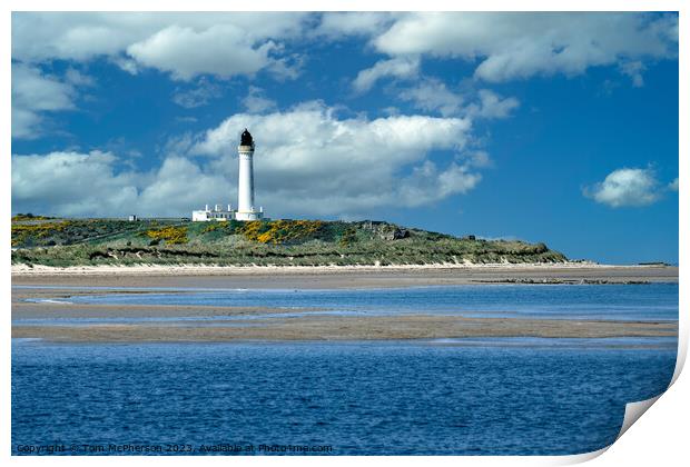 Lossiemouth West Beach Lighthouse Print by Tom McPherson