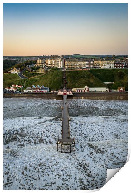 The Pier at Saltburn Print by Apollo Aerial Photography