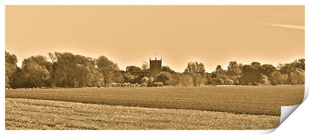 The Village Church Print by Caroline Williams