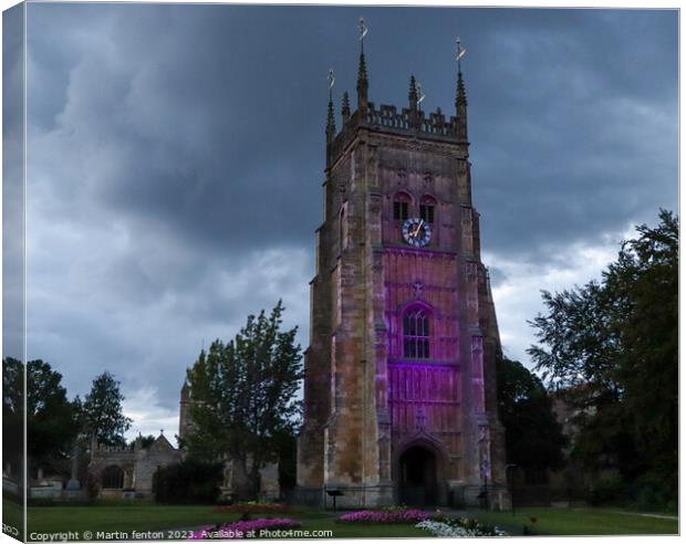 Evesham Bell Tower Canvas Print by Martin fenton