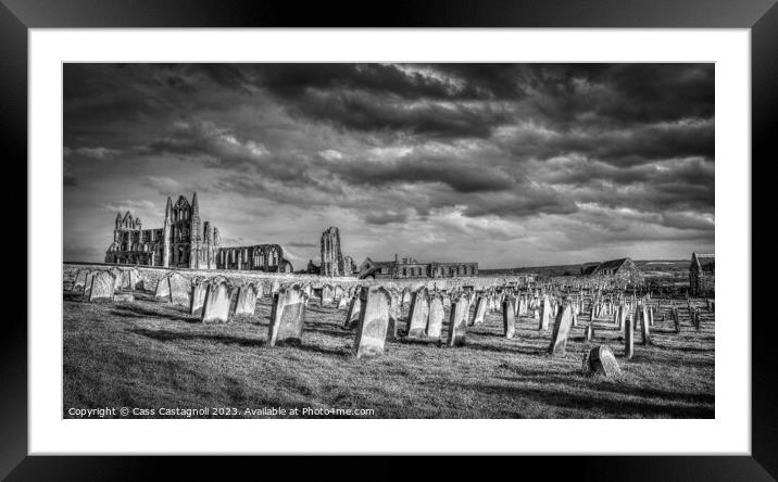 Whitby Abbey - That Dracula Feeling Framed Mounted Print by Cass Castagnoli