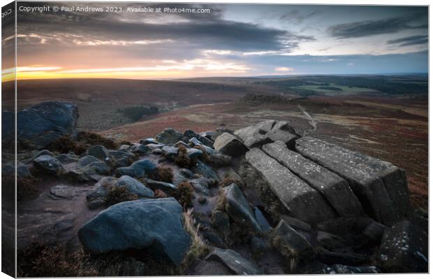 Higger Tor Canvas Print by Paul Andrews