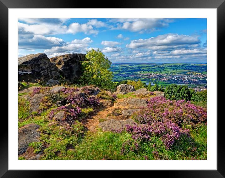 Surprise View at Otley Chevin  Framed Mounted Print by Darren Galpin