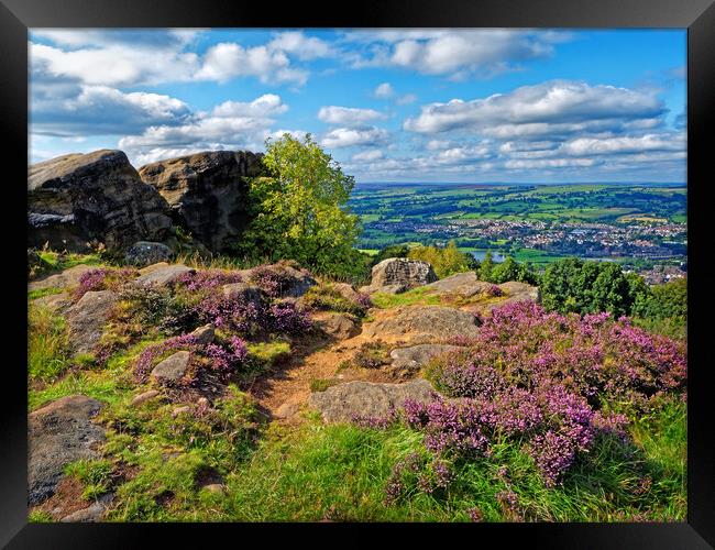 Surprise View at Otley Chevin  Framed Print by Darren Galpin