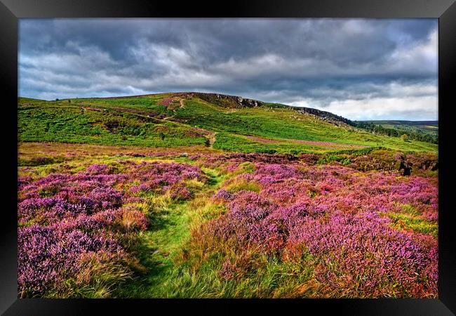 Ilkley Moor and Crags Framed Print by Darren Galpin