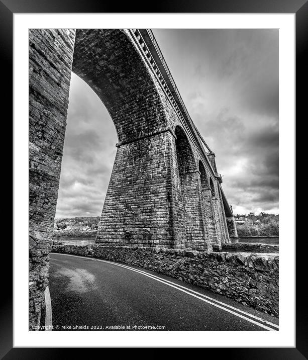 Road under the Bridge Framed Mounted Print by Mike Shields