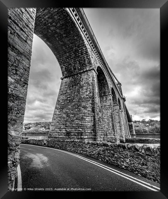 Road under the Bridge Framed Print by Mike Shields