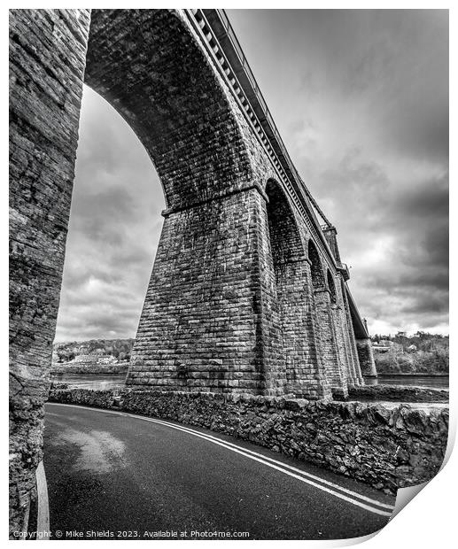 Road under the Bridge Print by Mike Shields