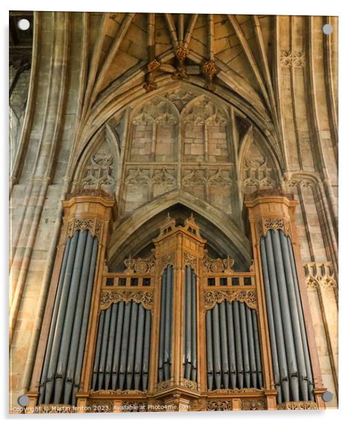 Great Malvern Priory organ Acrylic by Martin fenton