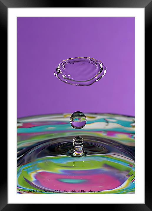 Water Collision Framed Mounted Print by Alice Gosling