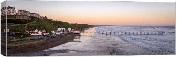 Saltburn Pier Panorama Canvas Print by Apollo Aerial Photography
