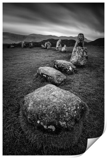 Castlerigg Stone Circle I Print by Dave Bowman