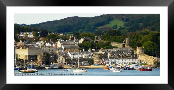 Conwy Town walls Framed Mounted Print by Mark Chesters