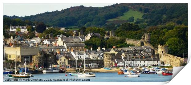 Conwy Town walls Print by Mark Chesters
