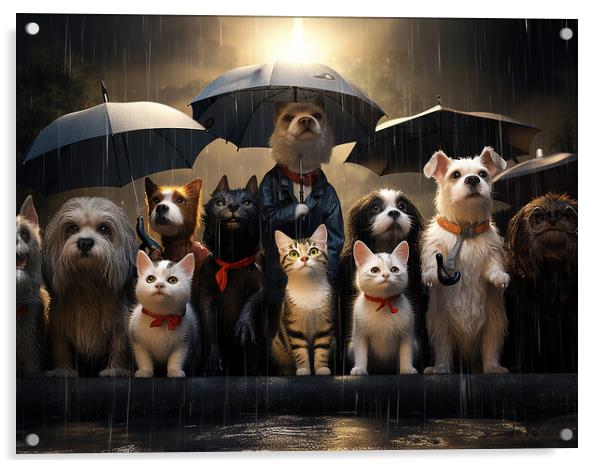 Raining Cats And Dogs Acrylic by Steve Smith
