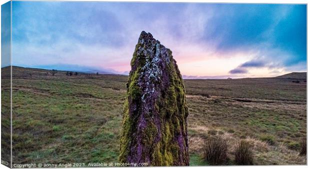 Mean Lila Standing stone  Canvas Print by Jonny Angle