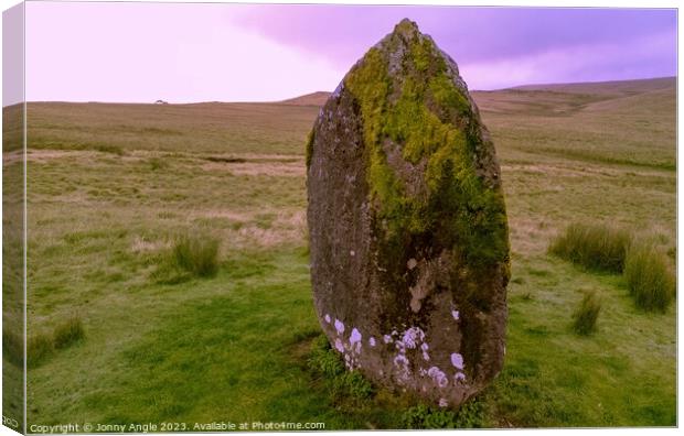 Mean Lila standing Stone  Canvas Print by Jonny Angle