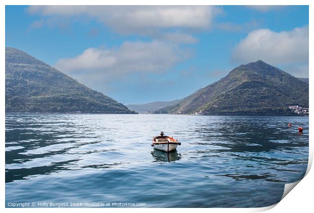 Sailing down the Straits of Kotor  Print by Holly Burgess