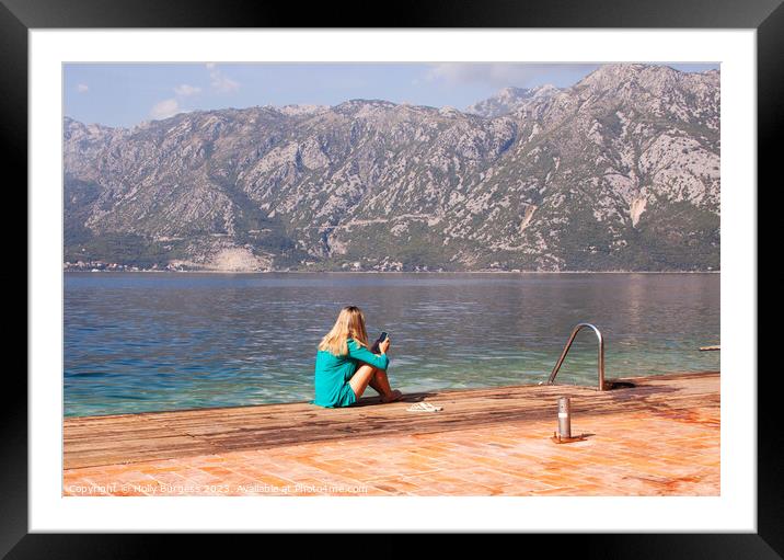 admiring the View in Kotor Framed Mounted Print by Holly Burgess