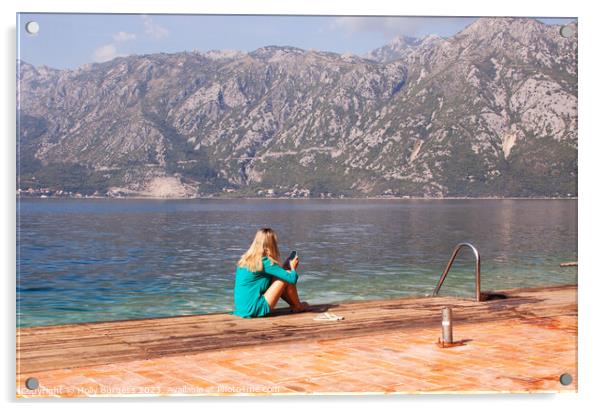 admiring the View in Kotor Acrylic by Holly Burgess