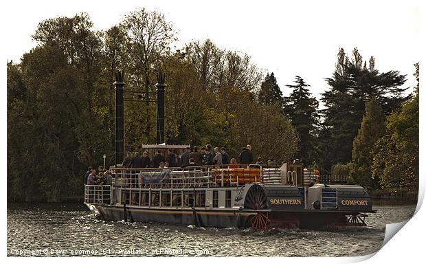 River Thames Paddlesteamer Print by Dawn O'Connor