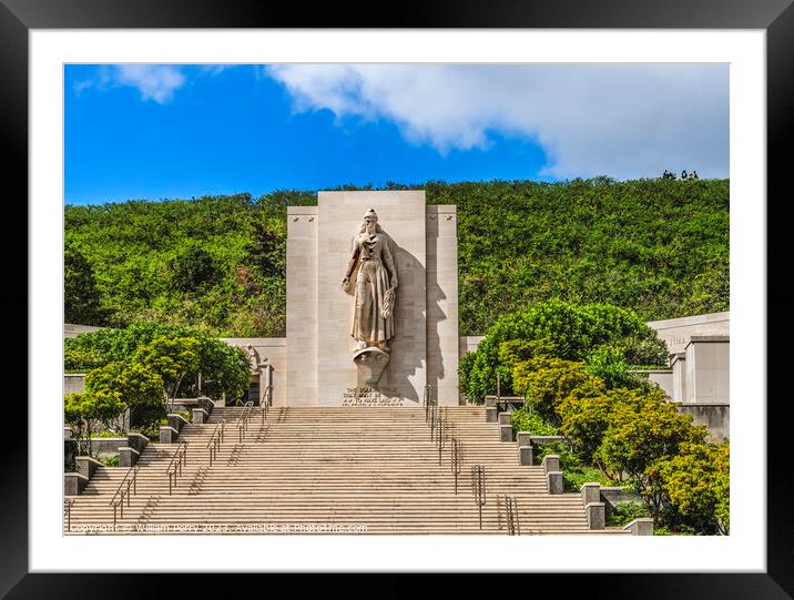 Altar of Freedom Punchbowl National Cemetary Pacific Honolulu Oa Framed Mounted Print by William Perry