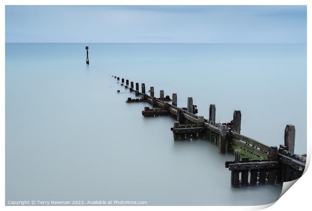 Norfolk Coast Minimalism (Right to Left) Print by Terry Newman