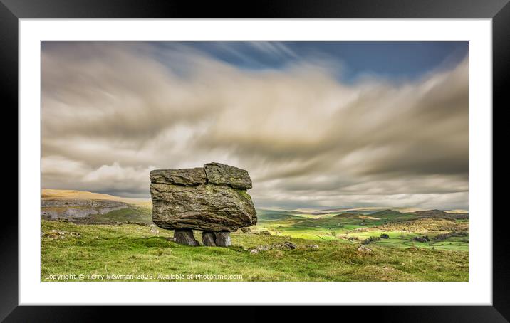 Dramatic Norber Erratic Framed Mounted Print by Terry Newman