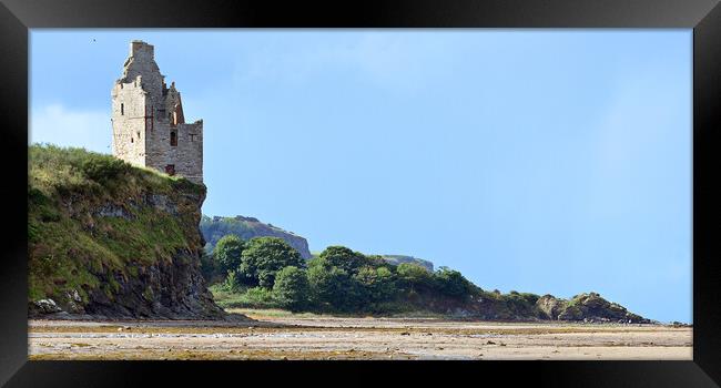 Greenan castle, Greenan beach, Ayr Framed Print by Allan Durward Photography