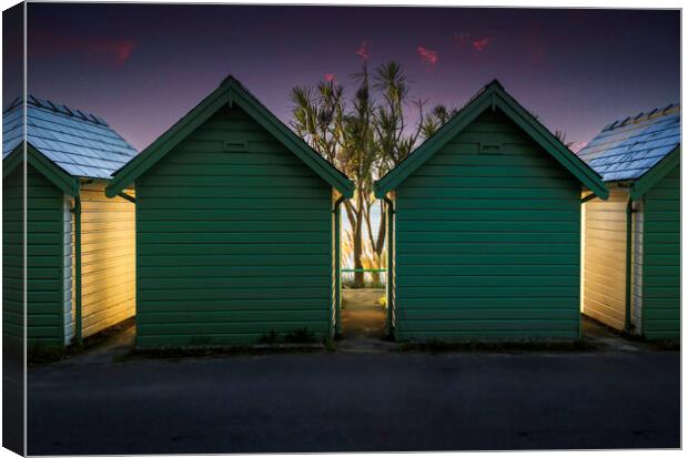 Beach huts at Langland Canvas Print by Leighton Collins