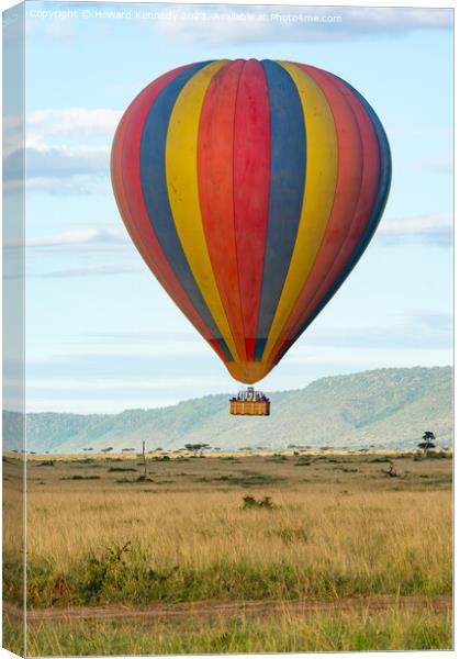 Balloon flight over the Masai Mara Canvas Print by Howard Kennedy