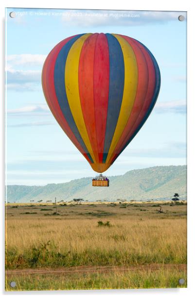 Balloon flight over the Masai Mara Acrylic by Howard Kennedy