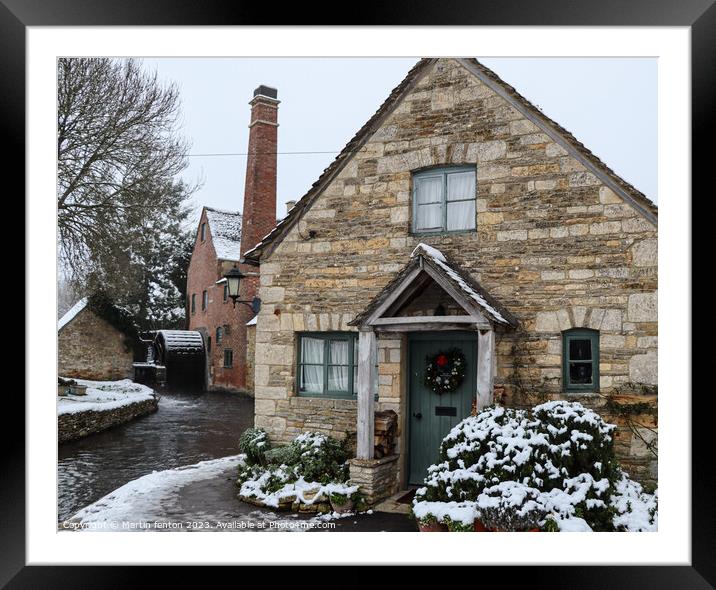 Christmas cottage Framed Mounted Print by Martin fenton