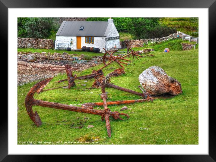 Anchors & Fishers Bothy At Achiltibuie Coigach West Highland Scotland Framed Mounted Print by OBT imaging