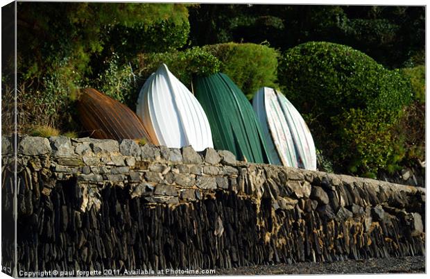 cornish boat yard Canvas Print by paul forgette