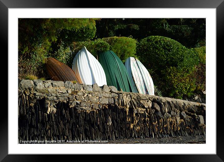 cornish boat yard Framed Mounted Print by paul forgette