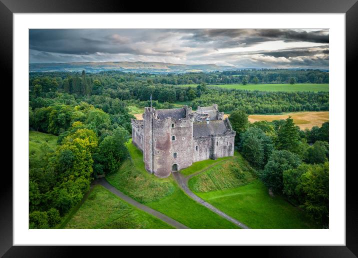 Castle Doune Framed Mounted Print by Apollo Aerial Photography