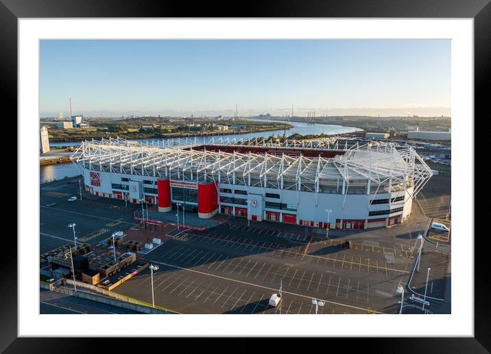 Up The Boro Framed Mounted Print by Apollo Aerial Photography