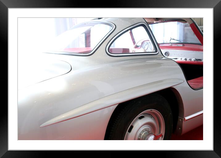 Detail of a classic car with wing doors Framed Mounted Print by Lensw0rld 