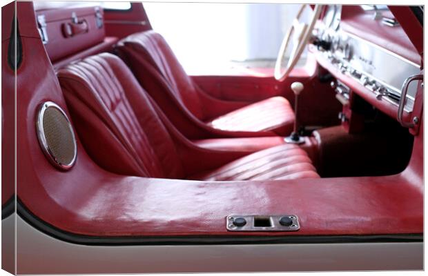 Detail of a classic car with wing doors Canvas Print by Lensw0rld 