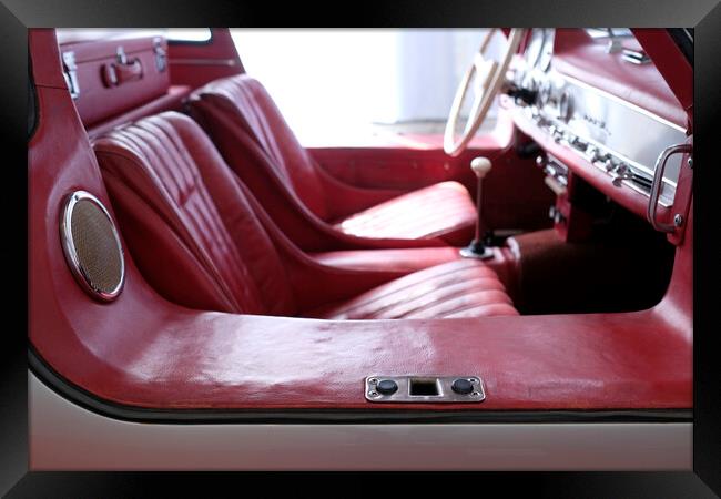 Detail of a classic car with wing doors Framed Print by Lensw0rld 