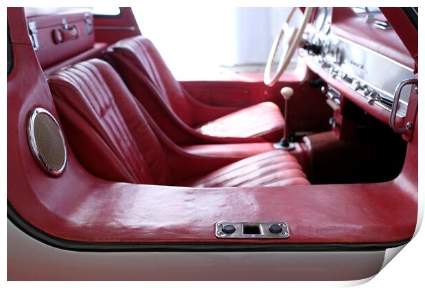 Detail of a classic car with wing doors Print by Lensw0rld 
