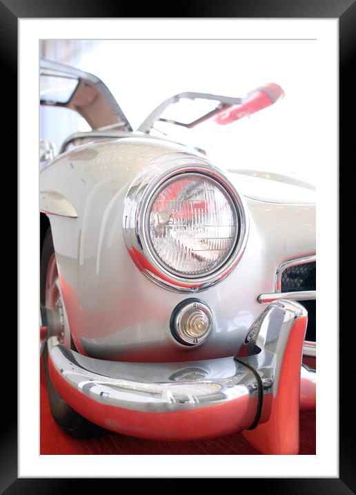 Detail of a classic car with wing doors Framed Mounted Print by Lensw0rld 