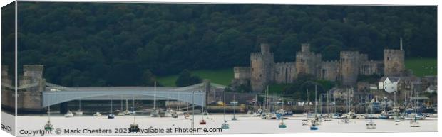 Conwy castle from Deganwy Canvas Print by Mark Chesters